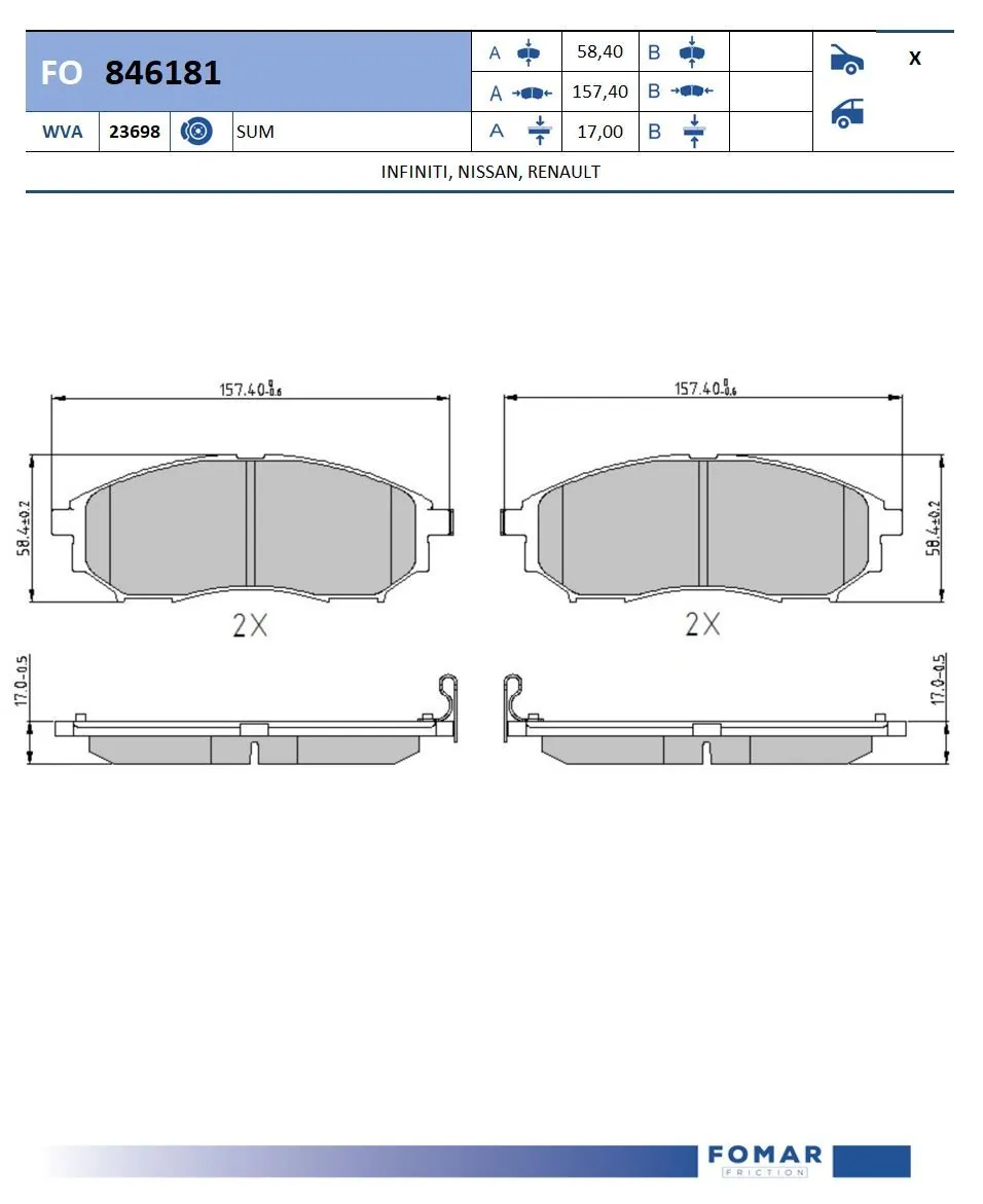 Brake Pad Set, disc brake